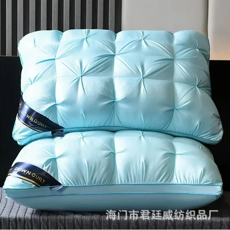 oreillers en duvet 3D doux et confortables pour un sommeil réparateur