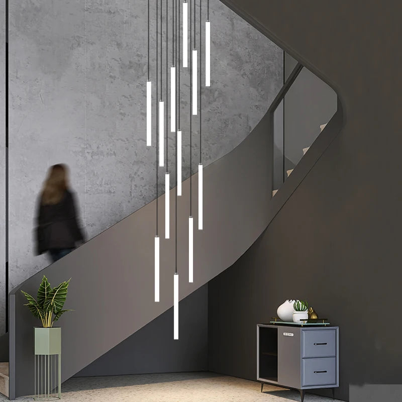 lustre moderne minimaliste de luxe pour duplex