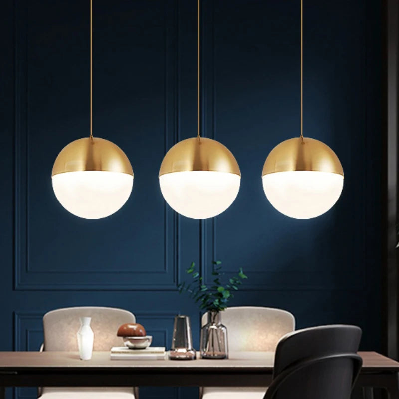lampe suspendue sphérique design moderne pour intérieurs led