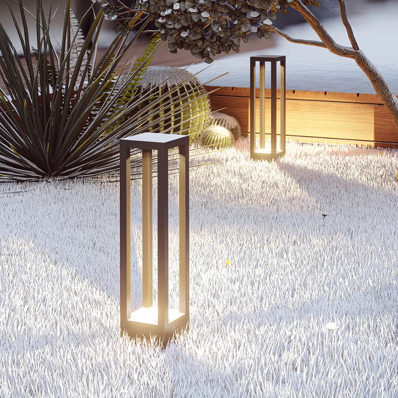 lampe de jardin moderne étanche en aluminium pour extérieur