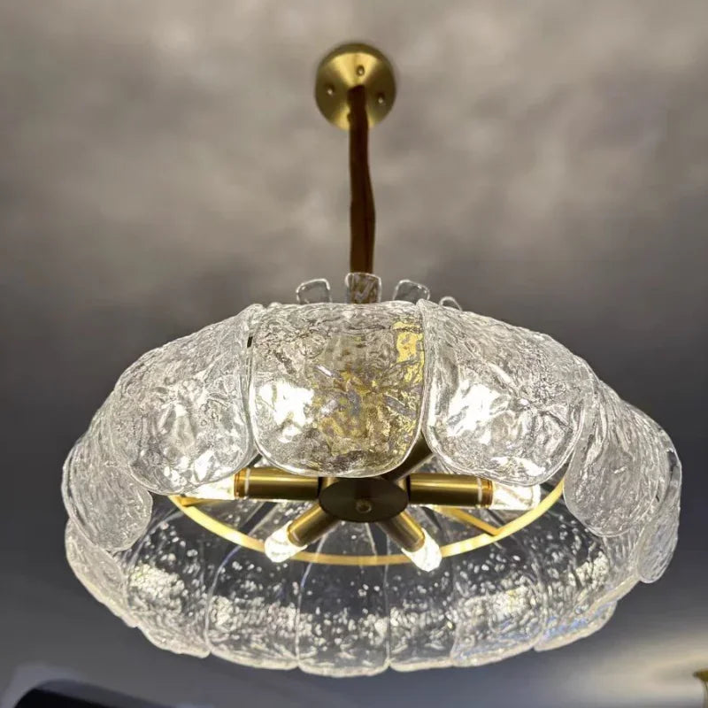 lustre nordique en verre pour décoration moderne intérieure