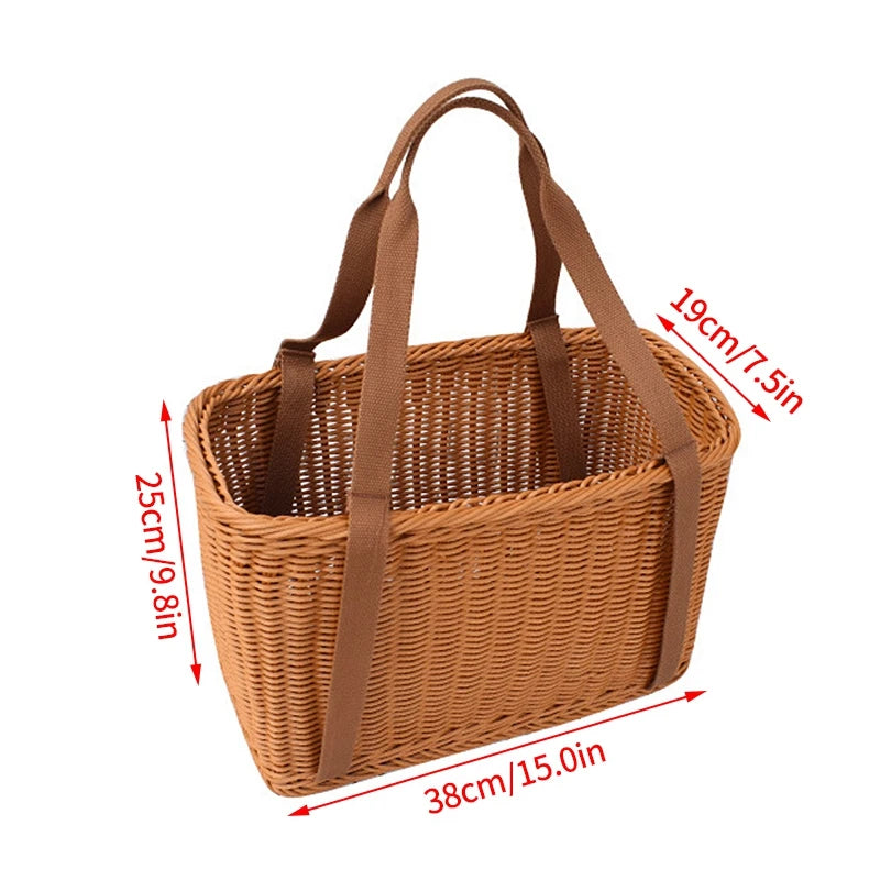 panier de pique-nique en osier pour rangement et courses