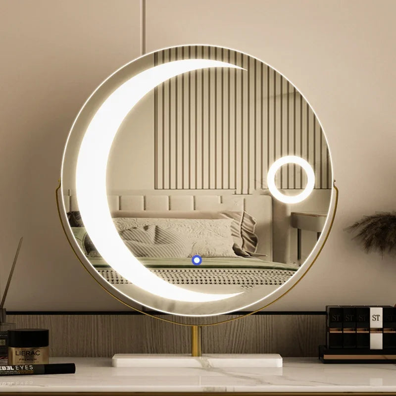 miroir led étoile moderne pour filles et cosmétiques luxe