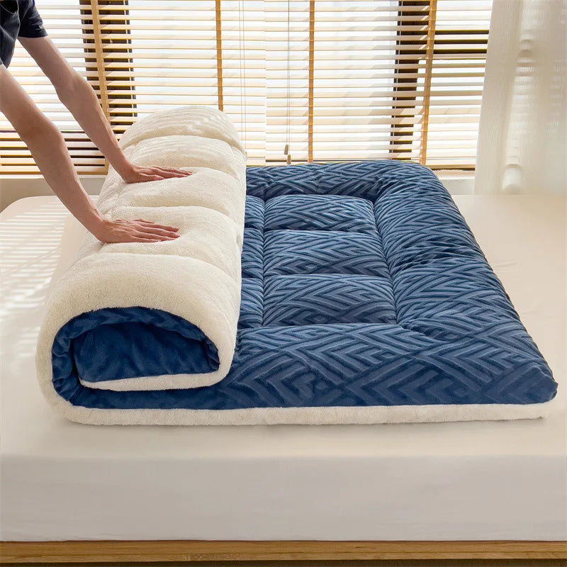 matelas en velours dagneau épais pour dortoir ou lit double