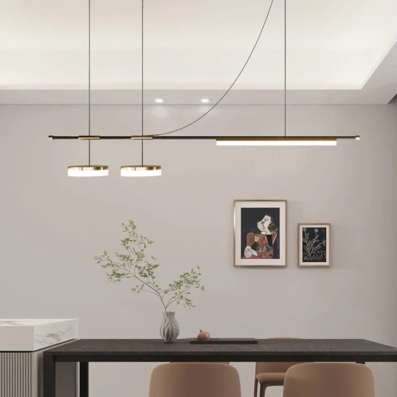 suspension à led linéaire design moderne pour décoration intérieure