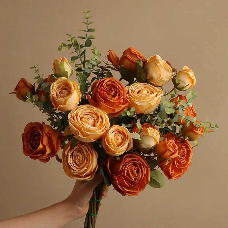 bouquets de roses artificielles pour décoration de mariage et artisanat