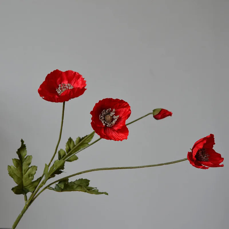 fleur artificielle coquelicot pour décoration de fête et jardin