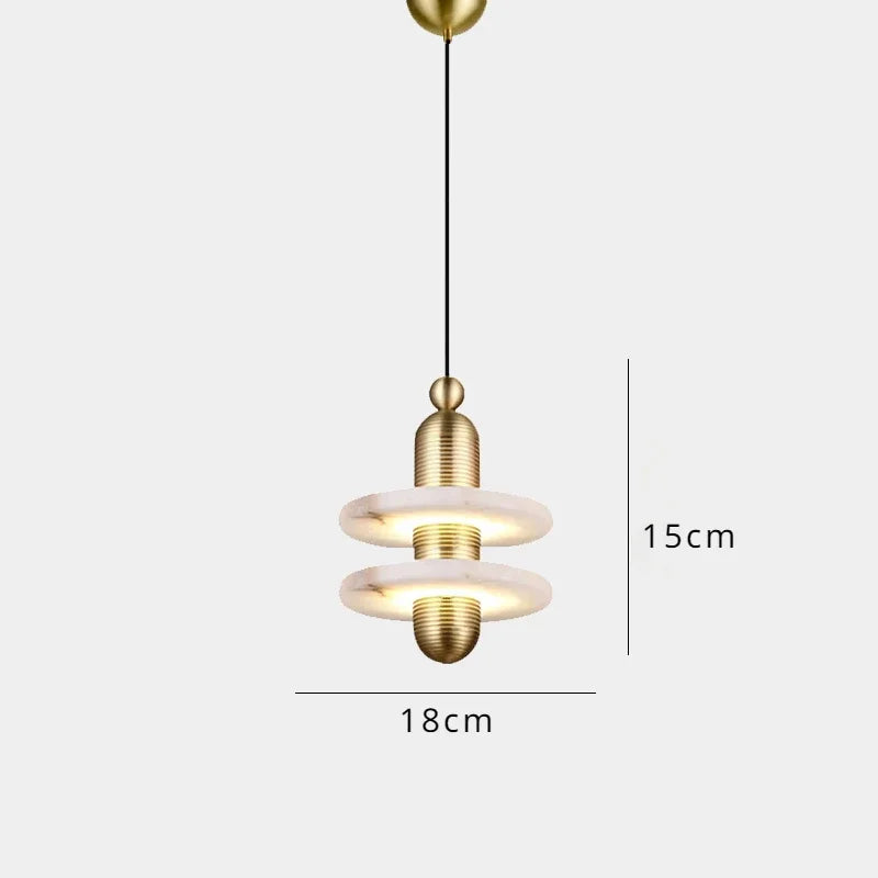 suspension en marbre à led design pour intérieur élégant