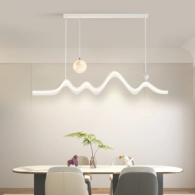 lustre design nordique moderne minimaliste forme lune