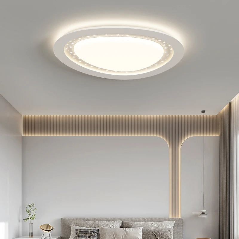 lustre led moderne galets gypsophile style simple protection des yeux