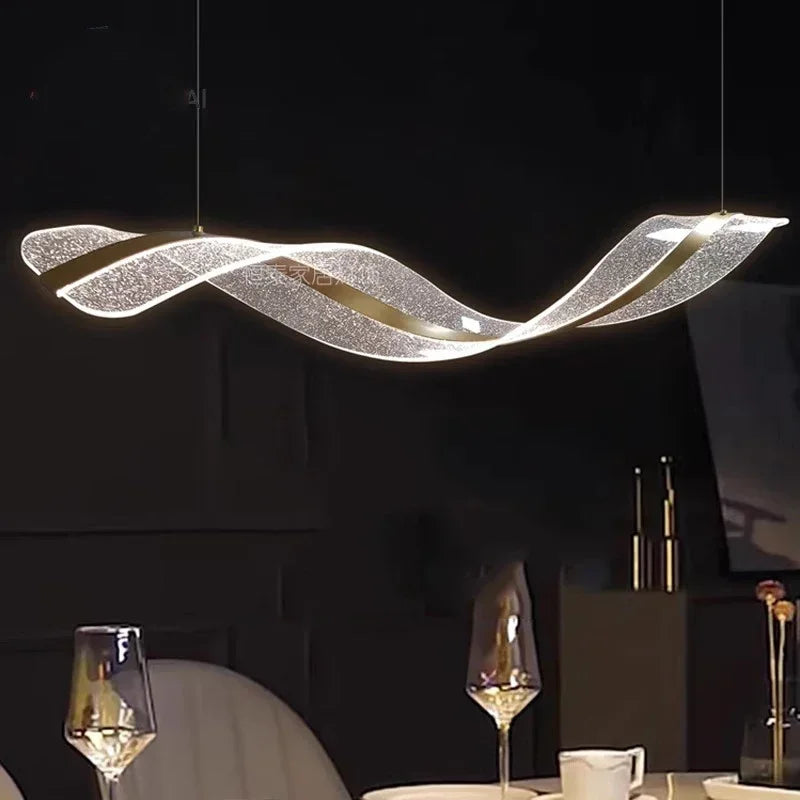 lustre spiralé design moderne pour hôtels bars et restaurants