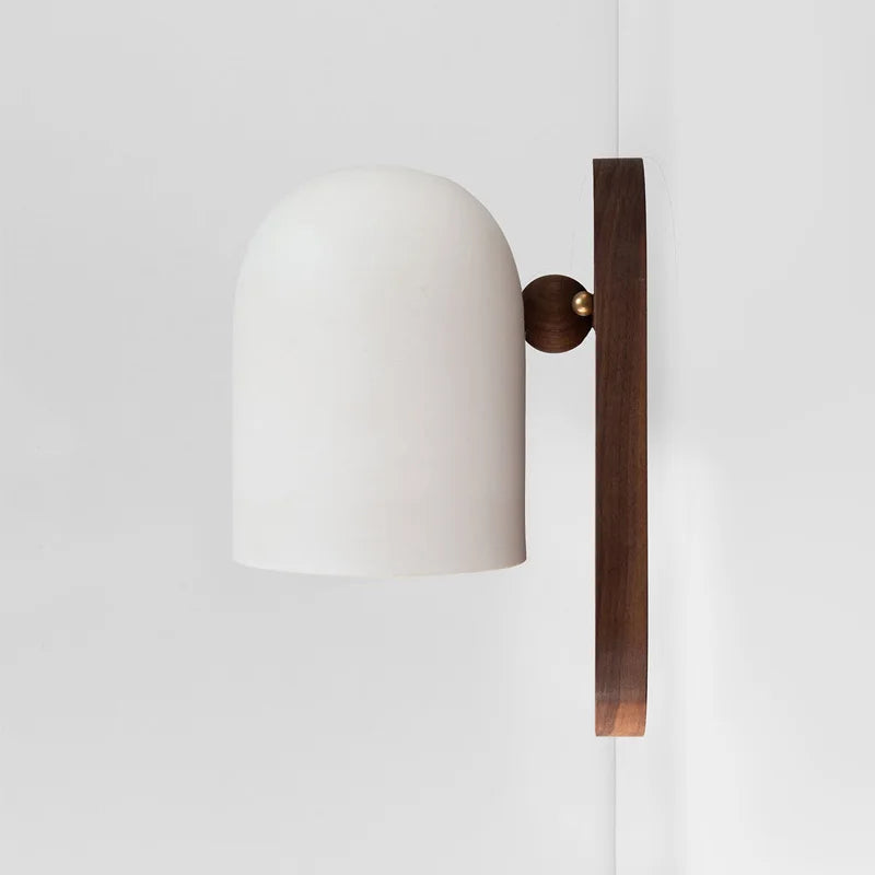 Walnut Wood Iron, Simple Modern Wabi-sabi style, Wall Sconce for Bedroom, Bedside, Living, Dining Room, Corridor Aisle