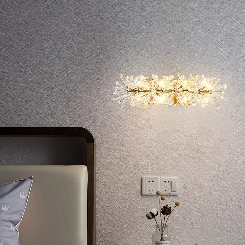 applique murale led en cristal moderne avec ampoule g4