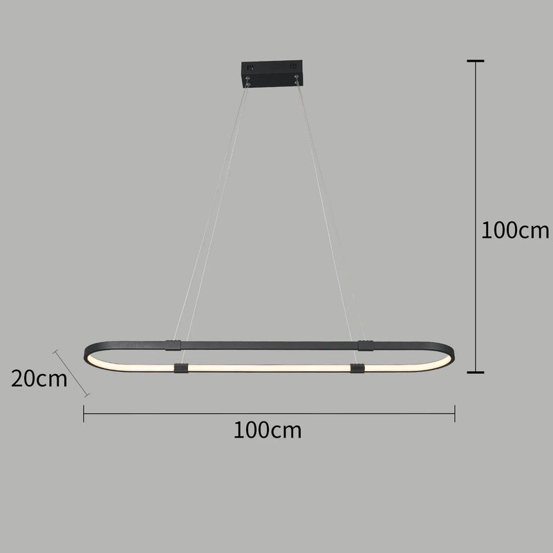 suspension moderne à led pour décoration intérieure linéaire et élégante