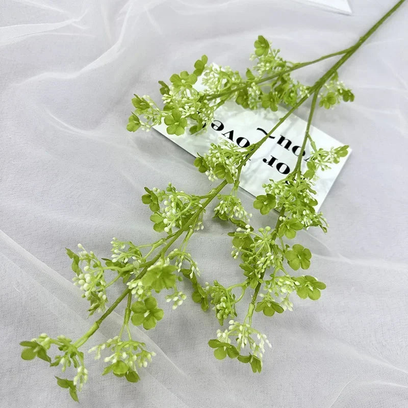 branches de gypsophile artificielles en soie pour décoration intérieure