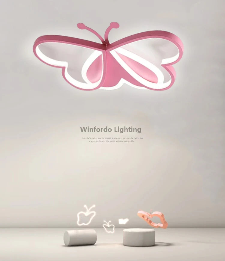 lustre papillon led pour enfants avec intensité variable