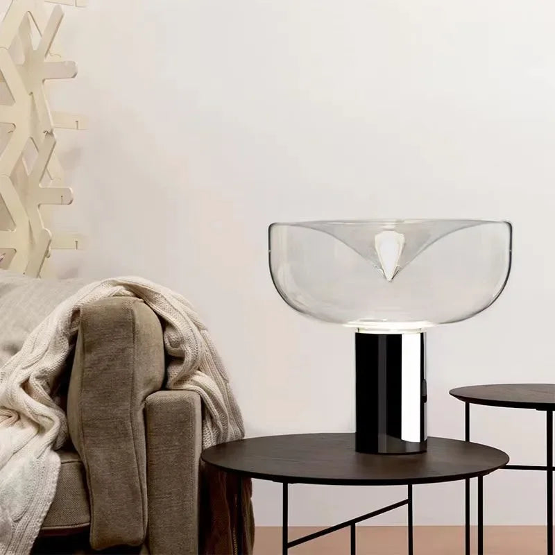 lampe de chevet design radar en verre moderne décorative