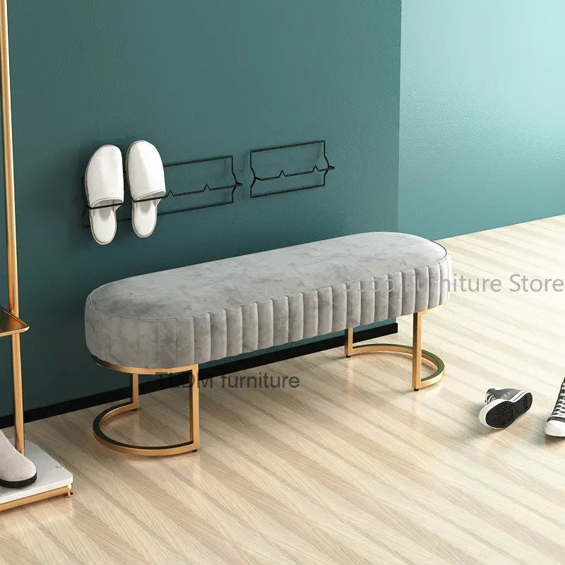 tabouret de chaussures luxe pouf ottoman pour hôtel café et magasin