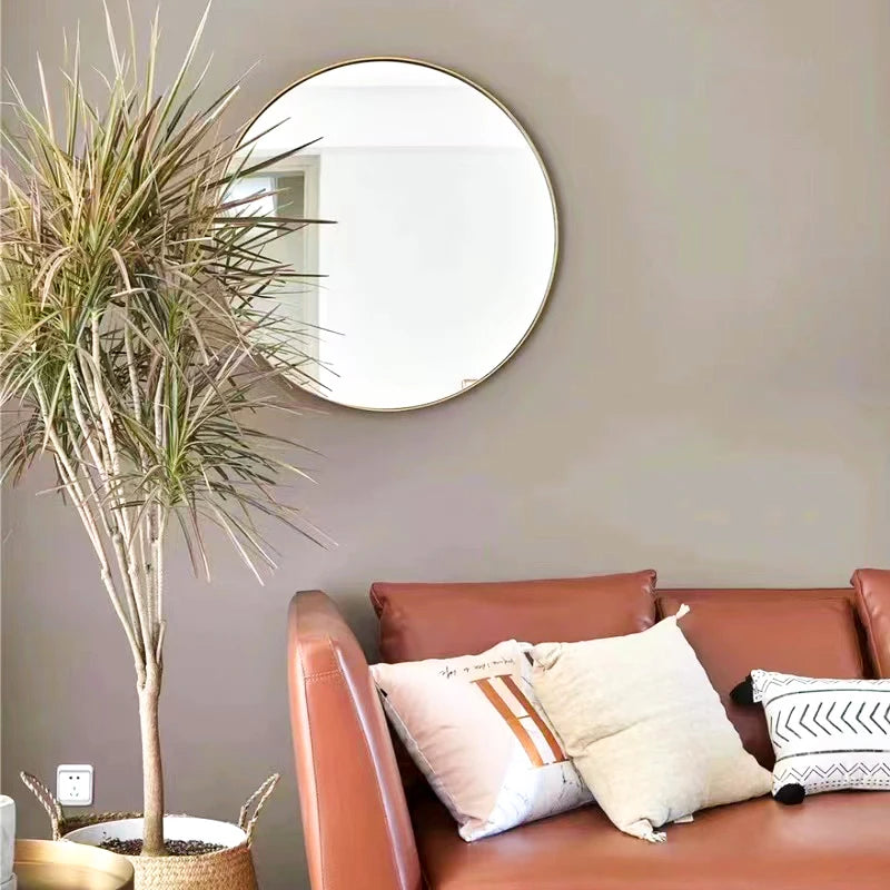 miroirs décoratifs ronds adhésifs pour salle de bain et décoration murale