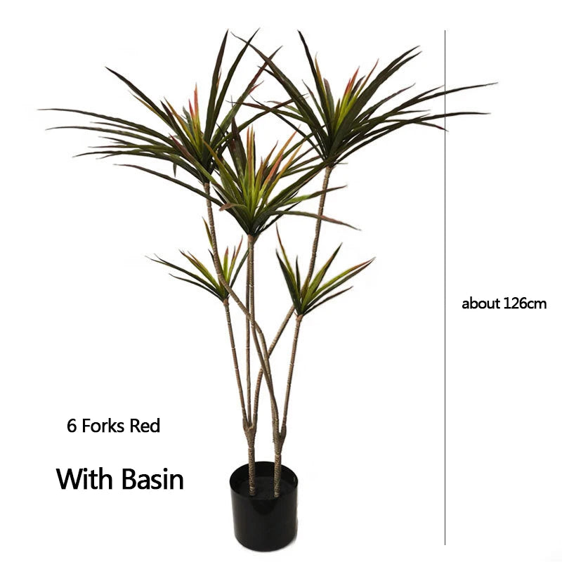 plantes artificielles dracaena pour décoration intérieure tropicale