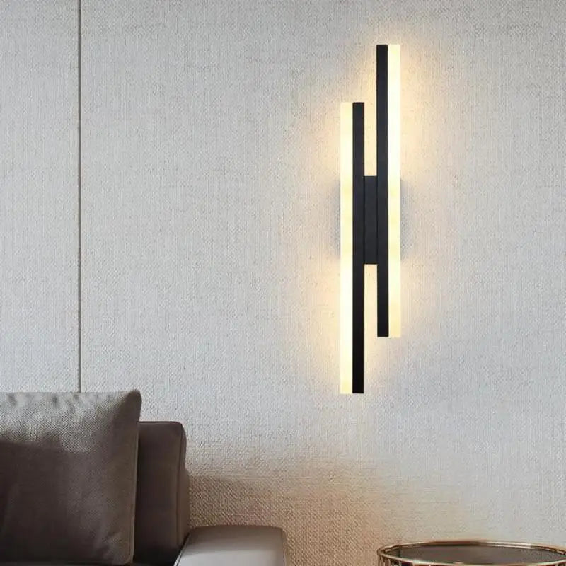 applique murale led verticale de luxe à deux têtes moderne