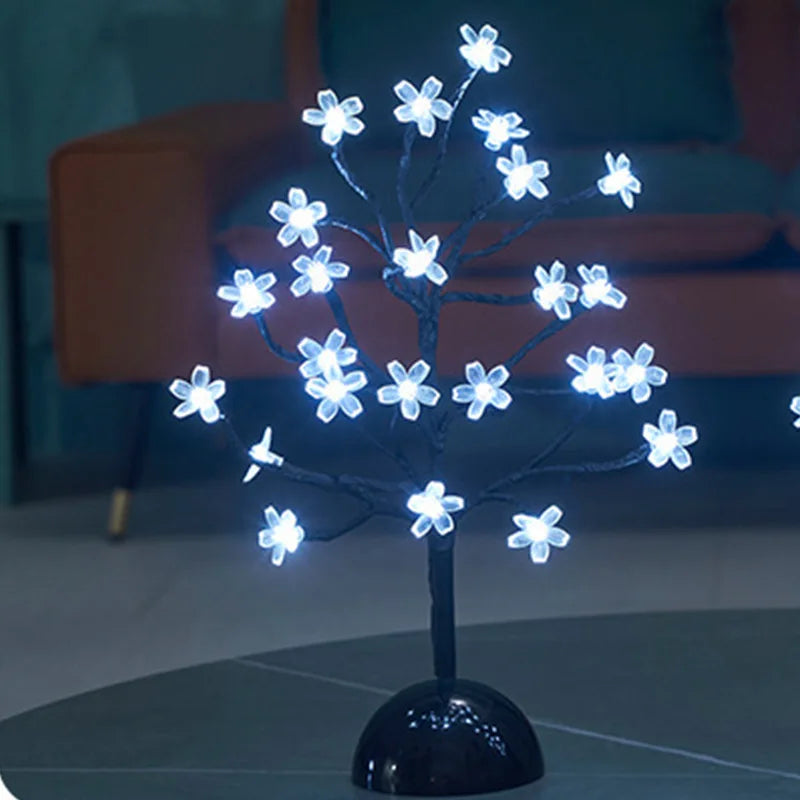 Veilleuses LED Cerisier Fleur Arbre Lampe Bureau Maison Chambre Décor