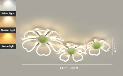 plafonnier floral à led pour chambre et salon