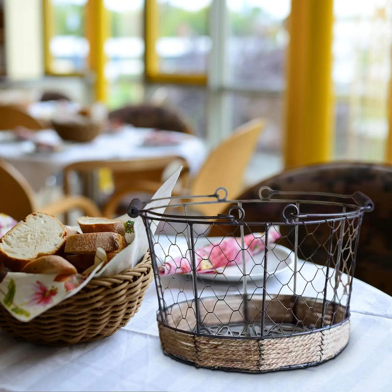 panier de rangement en fil de fer pour fruits et œufs