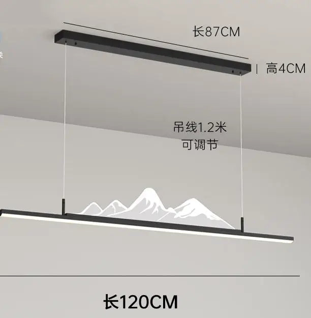 lustre de style chinois pour restaurant et bureau montagne