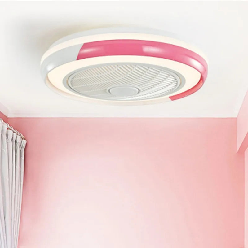 plafonnier moderne nordique avec ventilateur led intelligent et silencieux