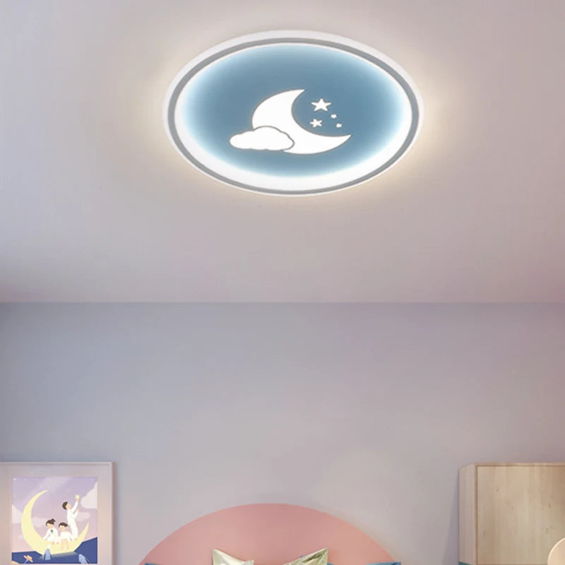 plafonnier led nordique dessin animé lune nuage créatif pour enfants