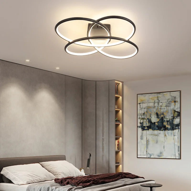 plafonnier led intelligent design moderne en forme de fleur