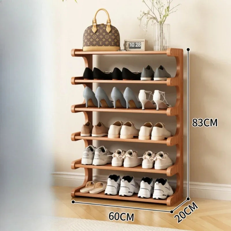 etagere de rangement a chaussures en bois multicouches resistente à lhumidité