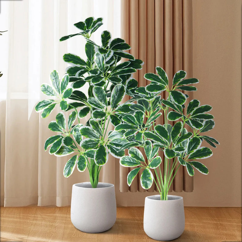 plantes artificielles de palmier et monstera pour décoration intérieure et extérieure