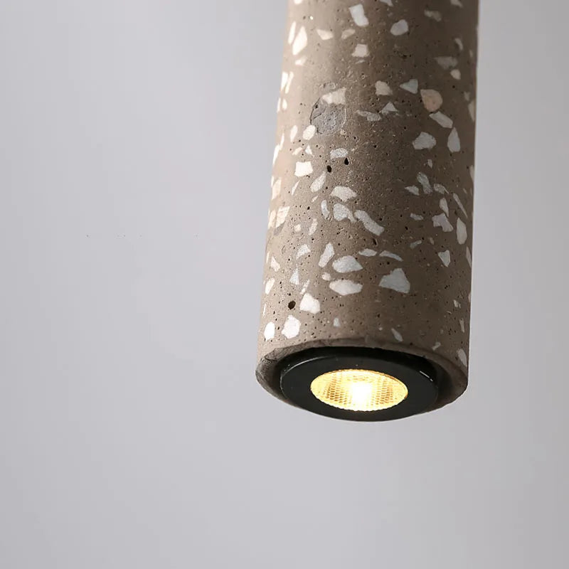 suspension led en pierre de ciment style industriel