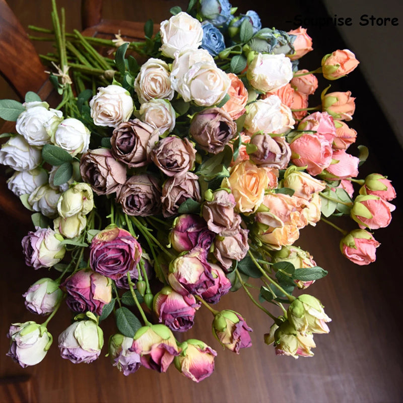 bouquet de pivoines artificielles en soie pour décoration de mariage