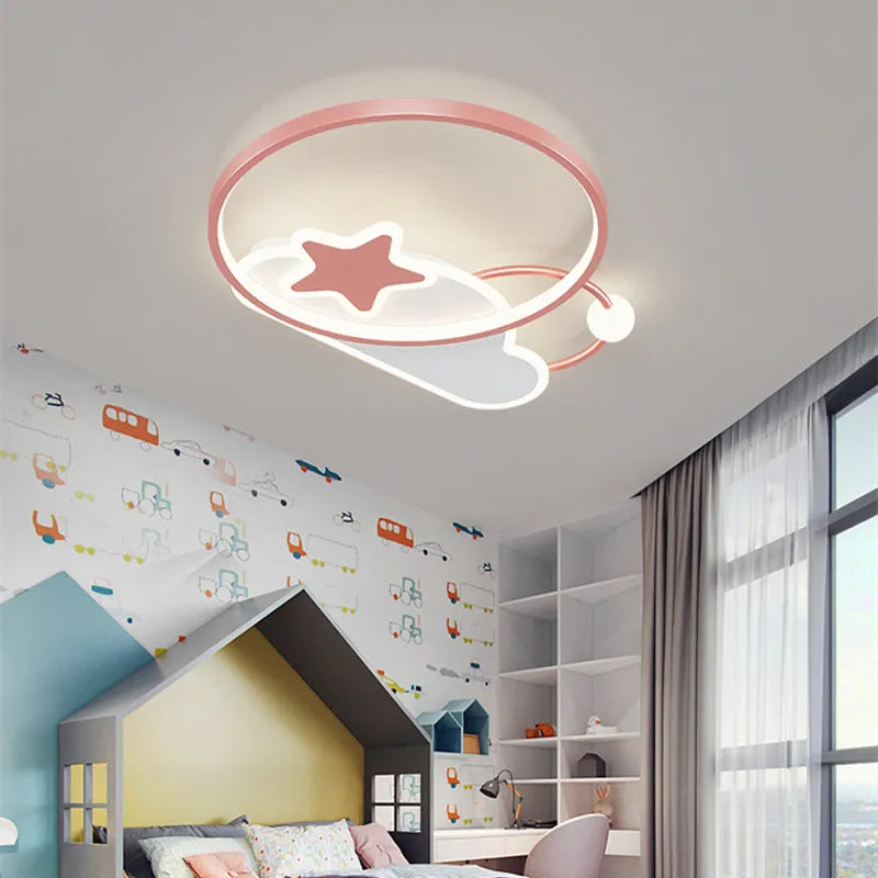 plafonnier led étoile lumineux décoratif chambre enfant dessin animé