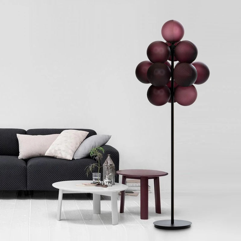 lustre créatif en verre design forme raisin pour intérieur moderne