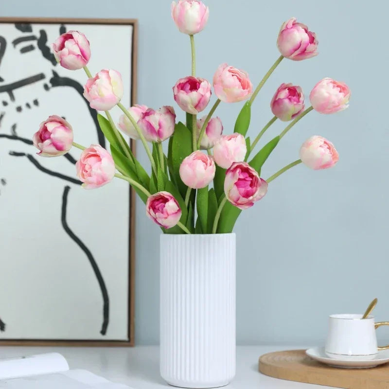 fleurs artificielles tulipes en soie décoratives pour toutes occasions