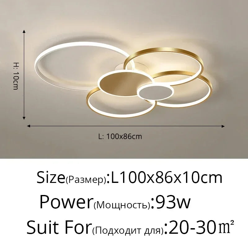 plafonnier design moderne circulaire en led pour intérieur élégant