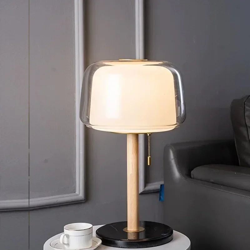 lampe de chevet design moderne en verre haut de gamme 2024