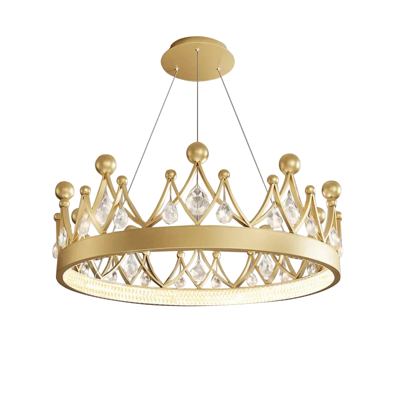 2024 Simple bedroom lamp children's room living room light luxury crown crystal chandelier  pendant lights  room decor