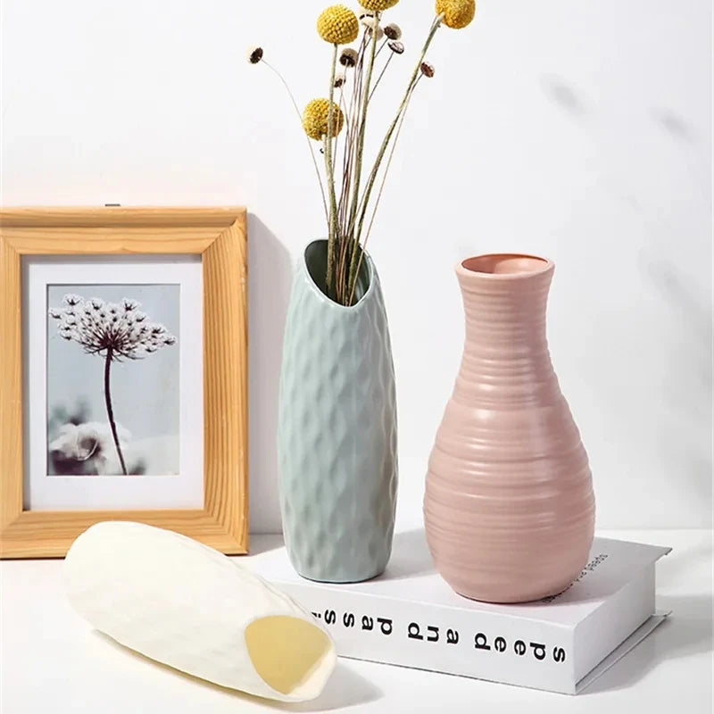 vase nordique en plastique pour fleurs décoratives modernes