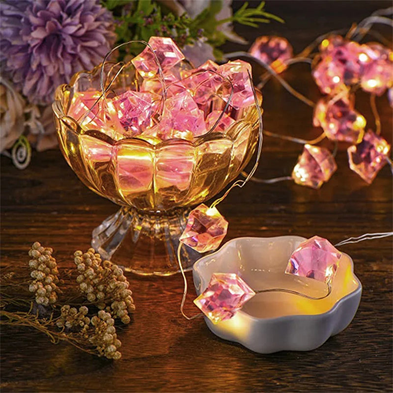 guirlande lumineuse en cristal pour décorations de fêtes