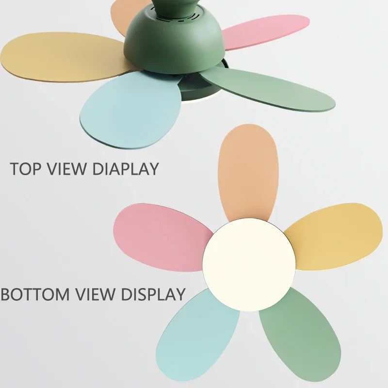 ventilateur de plafond moderne pour enfants avec lumière et contrôle