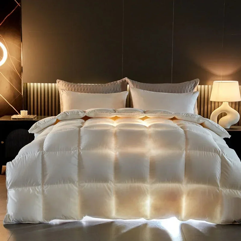 couette d'hiver en duvet d'oie super douce quatre saisons pour hôtel luxe