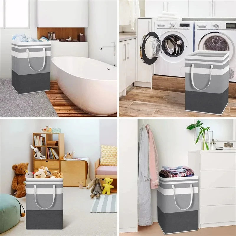 lot de 2 paniers à linge pliables et imperméables pour rangement