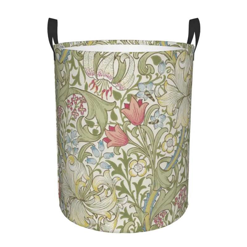 panier à linge pliable floral pour rangement jouets bébé