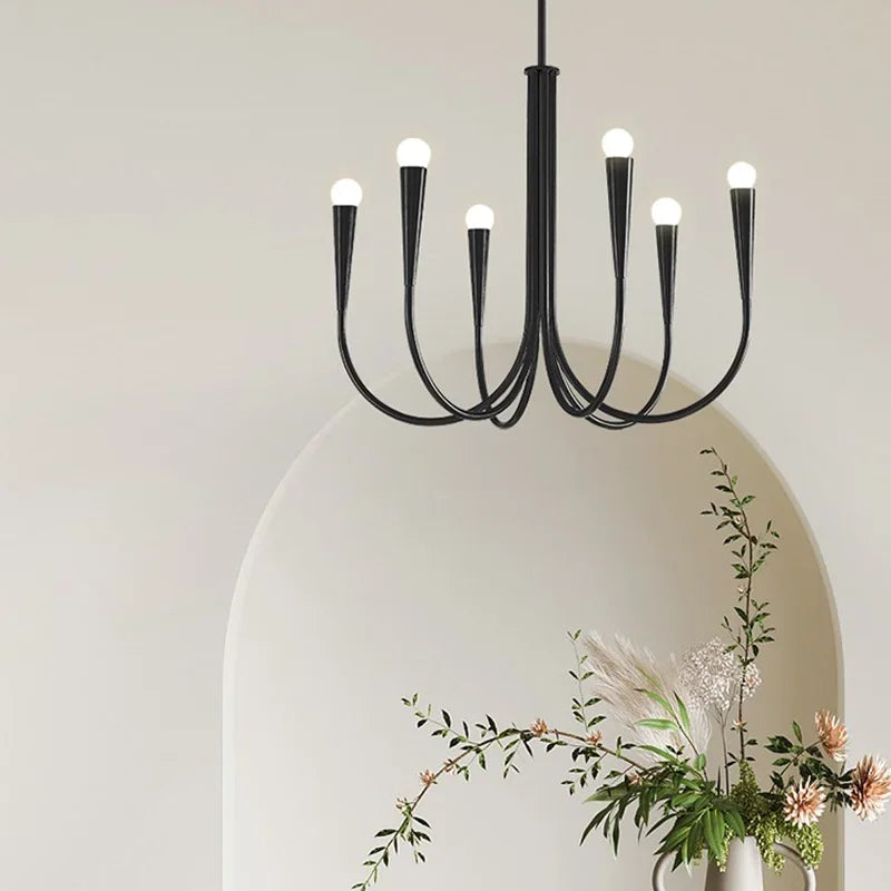 lustre suspendu en forme de bougie style français décoratif intérieur