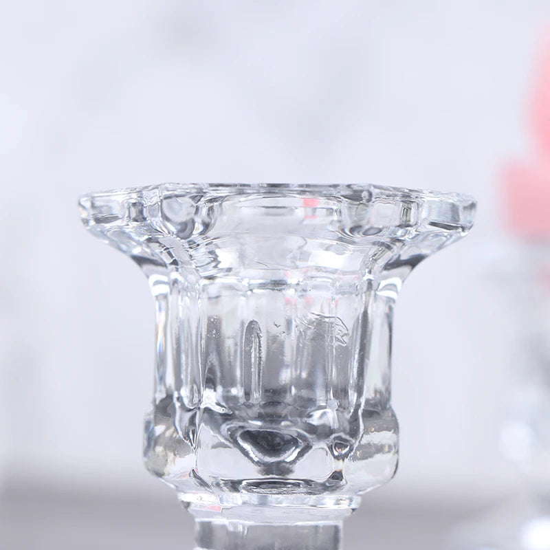 bougeoir en verre cristal pour mariage et décoration intérieure